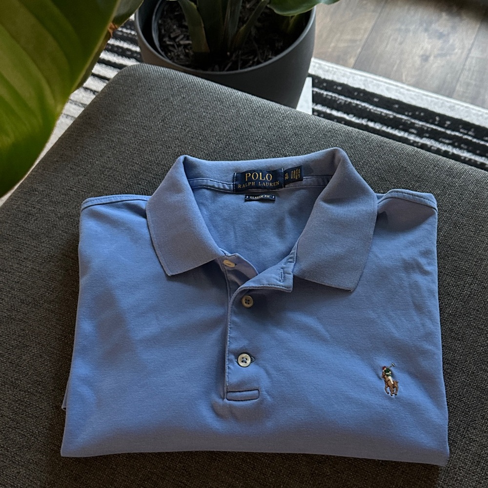 Polo by Ralph Lauren Men's Classic Fit Blue Polo Shirt